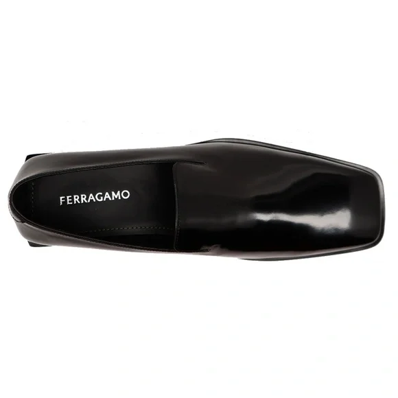 Salvatore Ferragamo Chagall Loafers Shoes Black Patent Leather Size 11 New Ferragamo Men main image 4